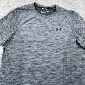 Under Armour Shirt Mens Medium Gray Threadborne Fitted HeatGear Athletic Gym